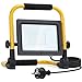 Aigostar - Projecteur de Chantier LED 30W,2700LM,Lampe Chantier avec Prise,étanchéité e Portable,Lampe de Travail Mince et Léger, Rotation à 360°,Super Brillante,Lumière Blanche 6500K