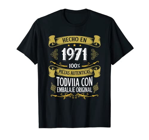 51 Años Cumpleaños Regalo Para Hombre Mujer Hecho En 1971 Camiseta
