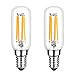 2er Set günstig Kaufen-Akynite Dunstabzugshaube Lampe E14 T25 4W LED Warmweiß 2700K 400 Lumen, AC 220V, Glühbirne Abzugshaube E14 40W Ersatz, Retro Filament Klar LED Warmweiss, nicht dimmbar, 2er-Set