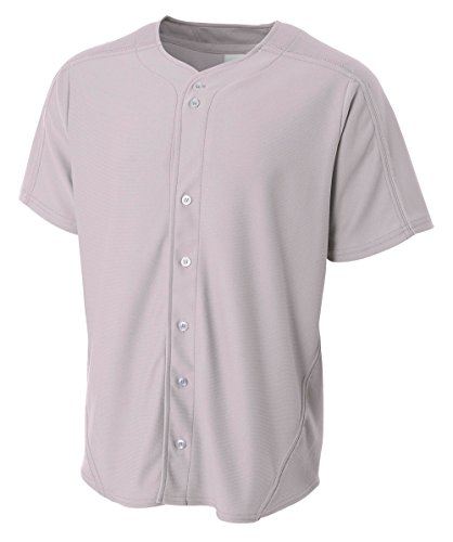 Maillot baseball garçon A4 Nb4214 gris tenue sport respirante junior maille jetée