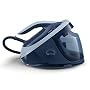 Philips Centrale Vapeur PerfectCare Série 7000-2100 W, Fonction pressing de 600 g/min, 8,0 Bars, Technologie OptimalTEMP, Réservoir de 1,8L, Semelle SteamGlide Elite, Marine/Bleu Foncé (PSG7030/20)