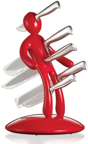 Kitchen Storage Humanoid Knife Holder - Creative and Fun Tool Organizer, Excluding Knives, Can Hold 5 Knives, Ideal for Professional Cooking and Efficient Space Saving