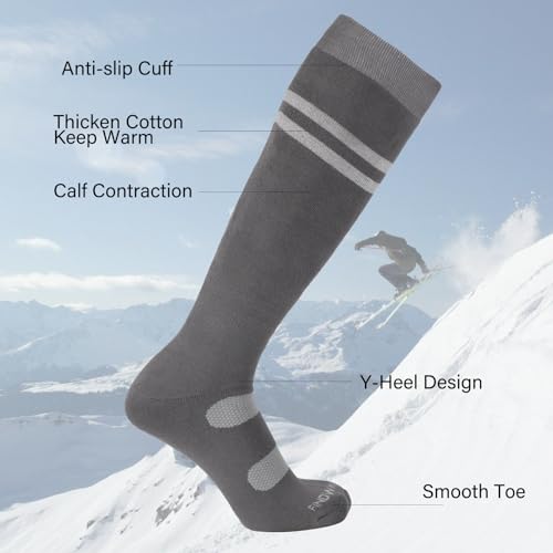 Findway Ski Socks, 2/3 Pairs Snowboarding And Skiing Socks thumb #2