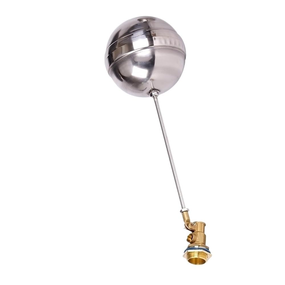Float Ball Valve 1pc 1/2inch Brass Float Valve, 3/4inch 1inch Flow Control Floating Ball SS201 Stem for Cistern(1inch)