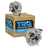 TRQ Front Left and Right Wheel Bearing and Hub Assembly 2 Piece Set for Rear Wheel Drive Models ONLY Compatible with 2007-2013 Chevrolet Silverado/Sierra 1500 2WD 2007-2014 Tahoe/Yukon/Suburban 2WD