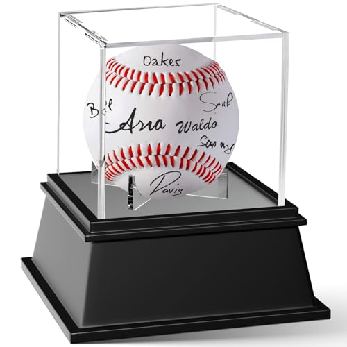Leffis Baseball Display Case, Baseball Holder Display Case, Acrylic UV Protected Baseball Case for Display, Baseball Display Case for Autographed Baseball