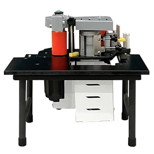 Máquina Profesional Portátil para Enchapado de Cantos - Recortadora de Madera de 1200 W con Depósito de Cola de 1000 Ml para Encolado de Doble Cara , Ideal para Cantos de Armarios Rectos y Curvos ( Bl