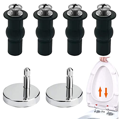 3 Pares Tornillos De Asiento De Inodoro Accesorios Bsagras Para Asiento De Inodoro Fijación Bisagras Tapa Juego De Fijación De Asiento De Inodoro Para Montar Y Fijar Las Tapas Inodoro Estándar Cover