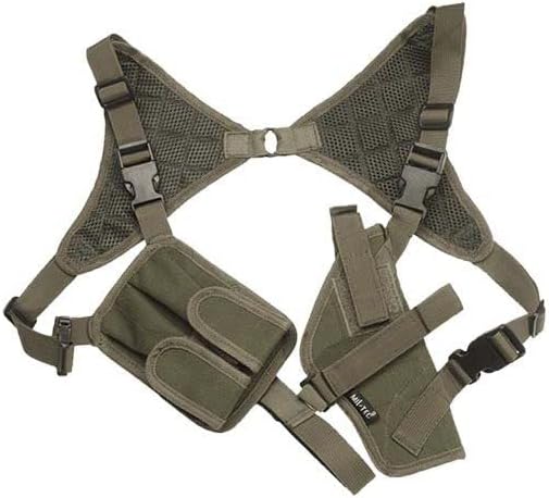 MIL-TEC Cordura Shoulder Holster, OD Green, Adjustable, 16131001