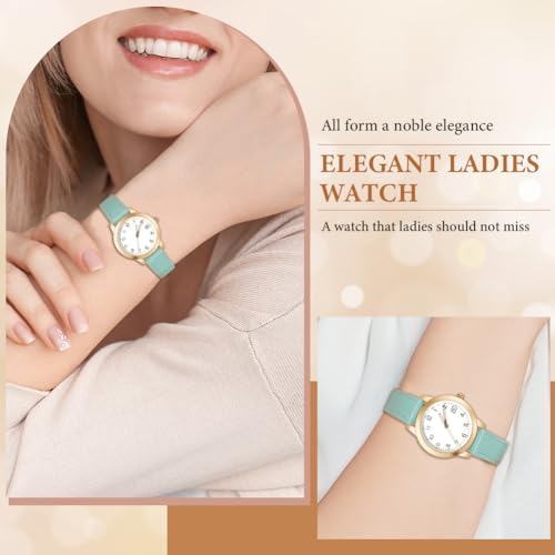 Women's Leather Quartz Watch with Date - Stylish Analog Design - Image 6