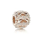 Perla Aleación Rosa Rosa Calado Arco Encanto Fit Pulsera Collar DIY Mujeres Joyería Durabilidad