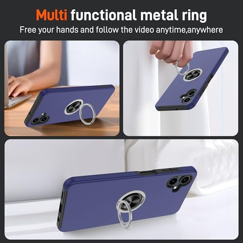 Coque Samsung Galaxy A06 antichoc bleu avec béquille - 4