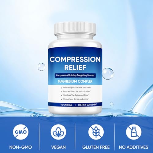 Image of Mentara 8-in-1 Magnesium Complex, 1000mg Compression Relief Capsules, Support Back, Spine & Discs, Reduces Pressure, Deeply Hydrating, Non-GMO, 90 Capsules (1)