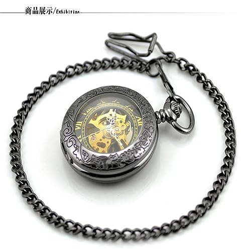 Reloj de bolsillo mecánico de estilo vintage para trajes y chalecos 5