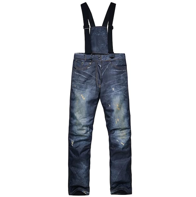 Pantalon de ski imperméable chaud avec effet jeans noir - 4