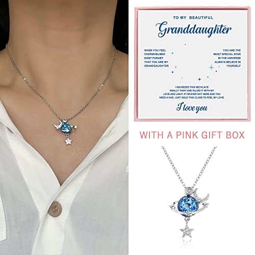 RINHOO FRIENDSHIP To My Beautiful Daughter/Granddaughter Necklace You are The Most Special Star in The Universe Necklace Gift for Daughter/Granddaughter form Mom/Dad/Grandmother/Grandfather2