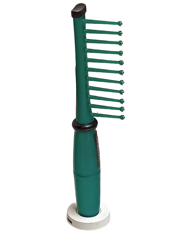 Rooter World's 1st Bald Head & Thinning Hair Comb with Rotating Copper Balls for a Relaxing, Spa-Like Scalp Massage and Healthy Hair Growth - Green