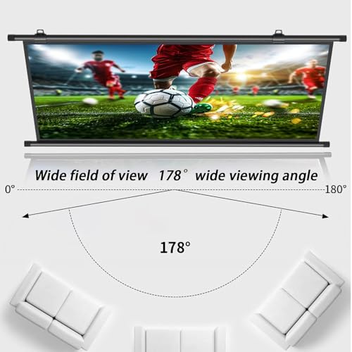 Pantalla manual proyector 72in 16:9 retráctil miniatura 6