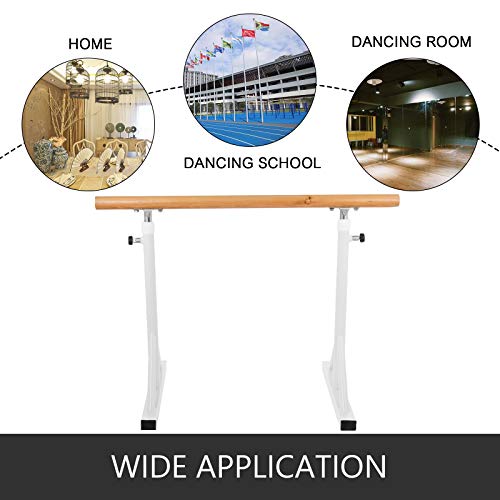 Popsport Ballet Barre 4 Ft Adjustable Ballet Bar Freestanding Heavy Duty Dancing Stretching Ballet Barre Portable for Home(4FT,White) - Thumbnail 6