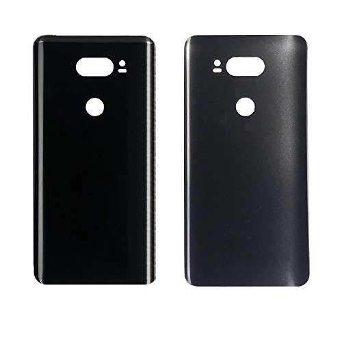 Glass Battery Housing Door Cover Back Case Replacement for L G V30 / V30+ H930 US998 (Black v30+)