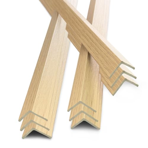 Image of 9Pcs 48 inch Wall Corner Protector,Wood Grain Wall Edge Strip Guards Trim,Oak