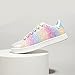 LUCKY STEP Glitter Shoes Sparkly Bling Shiny Bedazzled Lace up Fashion Sneakers for Women (Rainbow,6 B(M) US)