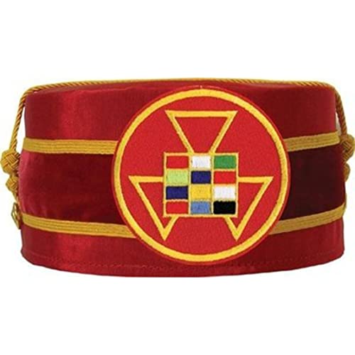 BRICKS MASONS Royal Arch Past High Priest PHP Cap Red
