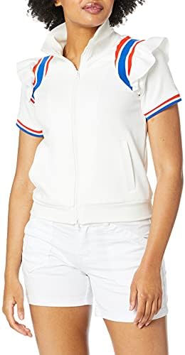 Short Sleeve Ruffle Track Jacket 