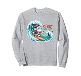 Photo Gallery divertente surfing santa merry surf-mas natale beach surfer felpa Photo Gallery divertente surfing santa merry surf-mas natale beach surfer felpa