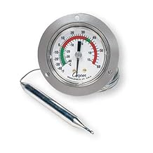 مقياس حرارة لوحة توتر البخار Cooper-Atkins 6142-58-3 مع شفة أمامية، اتصال خلفي، معتمد من NSF، قرص 2 بوصة، 20 4 بوصة شعري مع لمبة، نطاق درجة حرارة 40/60 فهرنهايت أو -40/15 درجة مئوية