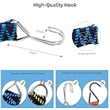 Bungee Cords with Hooks Heavy Duty 6 Pack 1M Long Bungee Straps Elastic Rope Luggage Flat Bungee Straps for Bike Luggage Rack Tarp Camping Tent Car Roof Rack Fixings - Image 4