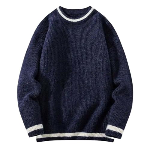 Pull homme col rond en maille épaisse et chaude pour affronter le froid