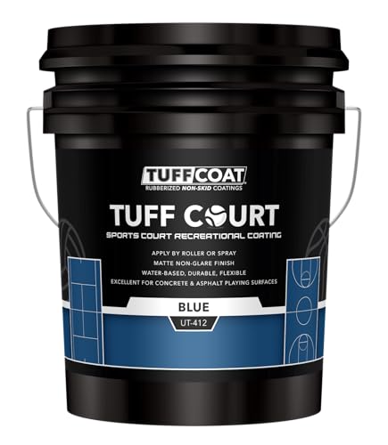 Image of Tuff Coat Tuff Court UT-412 5-Gl Blue Non-Skid Durable Sport Court Paint Coating for Pickleball, Tennis and Basketball Court