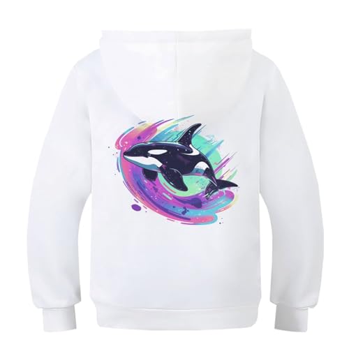 Sweat-shirt dauphin à capuche enveloppez votre enfant de douceur avec ce motif 3D mignon - 2