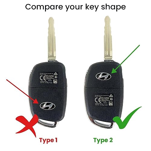 Image of Keyzone Silicone Key Cover for Hyundai Creta, Venue, Tucson, Alcazar, i20, Xcent, Aura, Elite i20, Active i20, Grand i10 flip Keys (Black with MAH Key Holder)