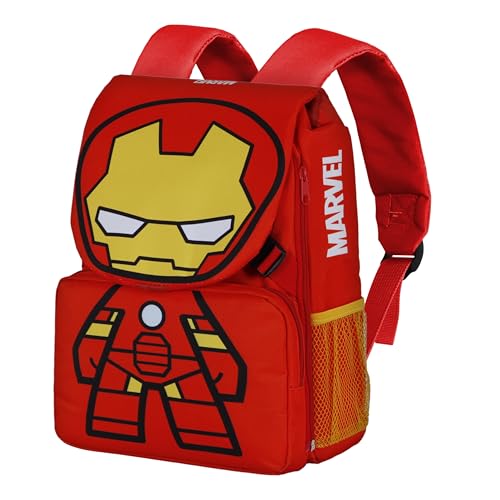 Marvel Iron Man Alloy-Zaino Piccolo Espandibile EXP, Rosso, 26 x 34 cm, Capacità 15 L