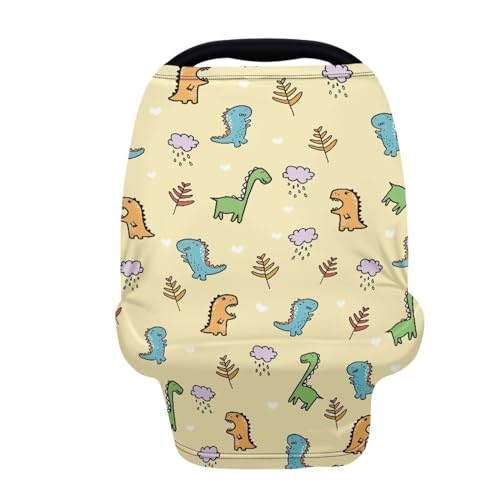 Image of Cute Dragon Multi-Purpose Baby Car Seat Cover Dust Cover Breathable Sun-Proof Infant Stroller Cover Privacy Protection Soft Multifunctional Breastfeeding Shawl