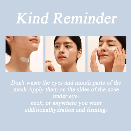 5 PCS Collagen Mask Overnight Collagen Face Mask Bio Collagen Face Mask Deep Moisturizing and Brightening Pure Collagen Mask Hydrated Complexion Lmprove Skin Elasticity - Image 4