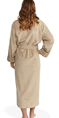 Turkishtowels Terry Cloth Bathrobe 100% Luxury Cotton Robes For Women Men-Mens Robe White Soft Unisex Spa Bath Robe Original Terry Shawl Turkish Bathrobe-Xl, Taupe #TOP3