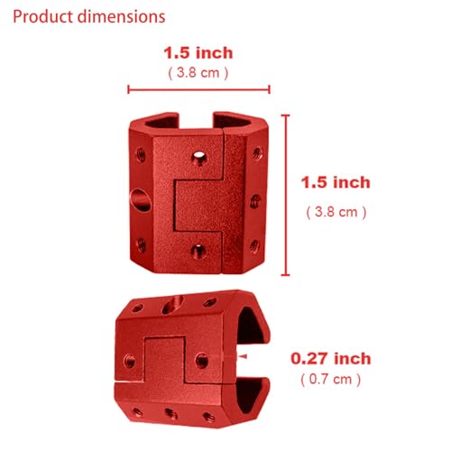 Abrazaderas de riel con revestimiento protector para guías de aluminio duraderas 4