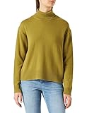 Classic fit Maerz Damen Rollkragen Merino Extrafein Pullover, Bright Olive, Loose Fit