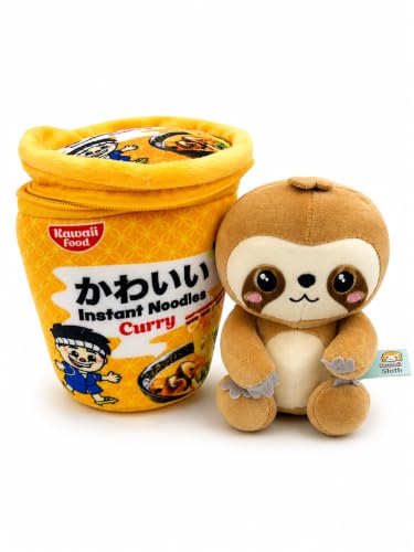 Peluche douce paresseux pâtes instantanées ami câlin kawaii