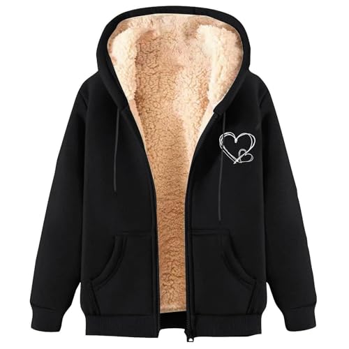 Sudaderas Mujer con Capucha Cremallera Forro Polar Ropa de Invierno Fleece Chaqueta Entretiempo Sweatshirt Casual Deportiva Sudadera Manga Larga Abrigos Talla Grande Outwear Hoody Moda Abrigo Otoño