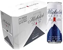 Cerveja Michelob Ultra Lata 350ml - Pack com 8 Unidades