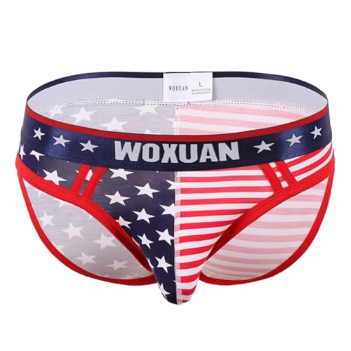 Mens Independence Day Underwear USA Flag Print G-String T-Back Thong Sexy Cut Out Gay Briefs Sissy Underpants2