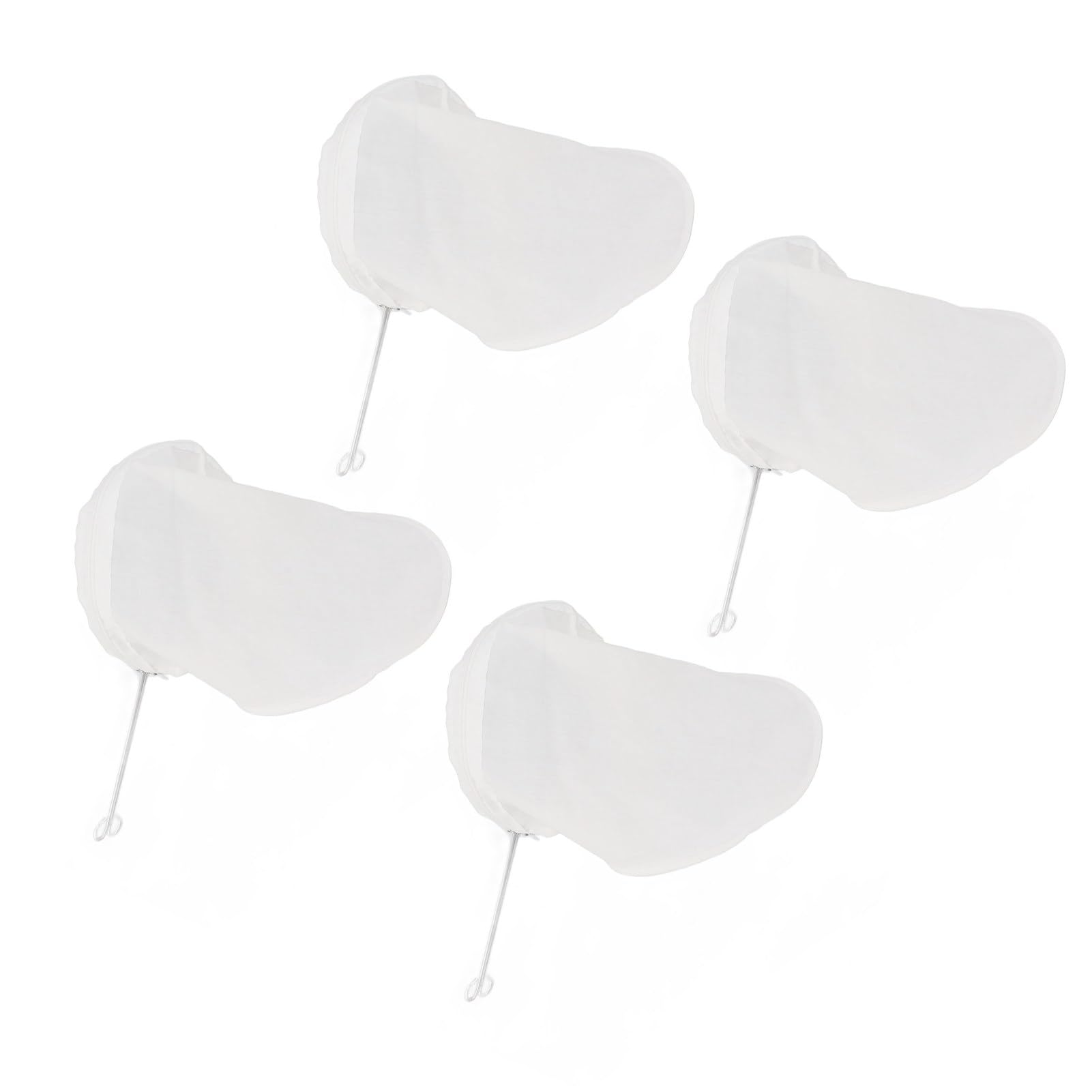 Bolsa de colador de malla ultrafina, filtro de té tradicional tailandés reutilizable con cremallera para café, té, leche, zumo, preparación en casa, oficina, cafetería (l)