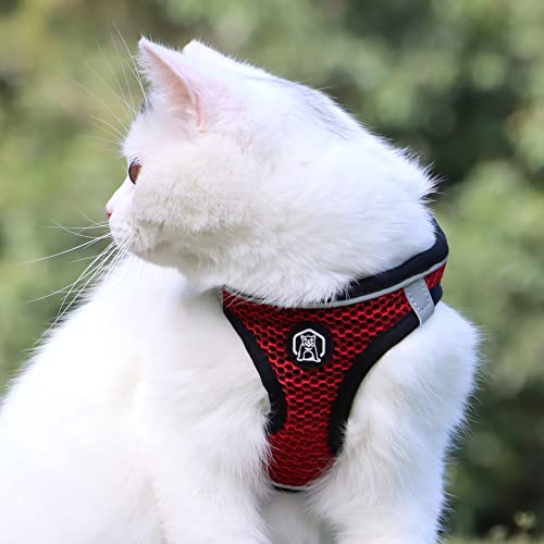 Balabuki Cat Harness Vest For Small And Medium Cats No Pull, Easy Walk Soft Step In Escape Proof Reflective Harness And Leash Set, Xxs Red #TOP10