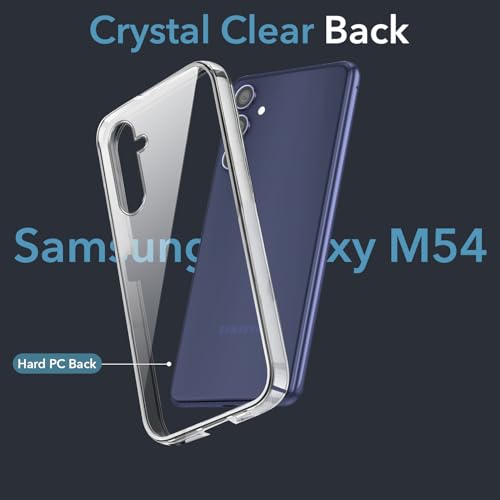 Image of Jkobi Lifetime Anti-Yellow Clear Back Cover Case for Samsung Galaxy M54 5G (Sleek Hard Crystal | Shockproof and Camera Protection)