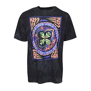 Liquid Blue Kiss Blacklight Rock and Roll Over T-Shirt - Les Beatles, Paul McCartney, John Lennon, RIngo Starr, George Harrison
