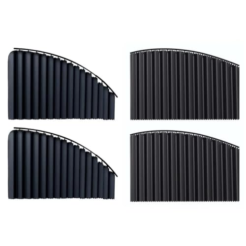 Pare-soleil fenêtre latérale voiture rideau occultant confidentialité intégré noir 4pcs
